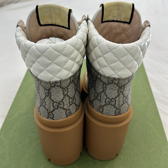 Gucci Apollo GG Supreme White Boots - Picture 5 of 12